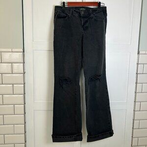 Wild Fable Wide Leg Black Denim Low Rise Jeans Size 5